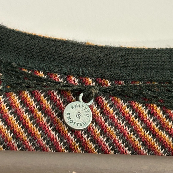 Anthropologie Knitted and Knotted Beaded Dress Green Yellow Size XS Peti… - Picture 7 of 16